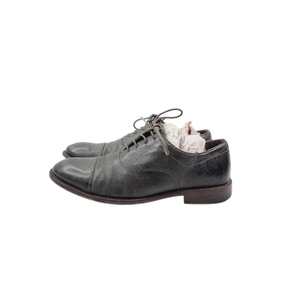 Johnston & Murphy Men's Dark Green Leather Cap Toe Dress‎ Oxford Shoes Size 9.5M